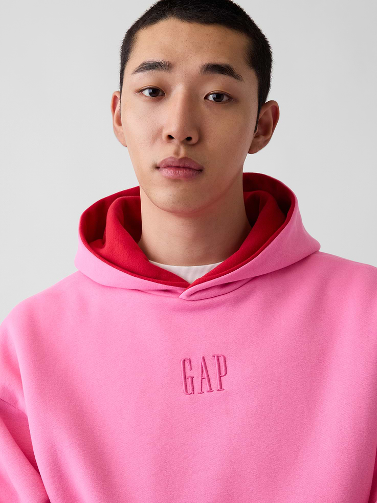 Image 5 of 9, Adult VintageSoft Reversible Oversized Logo Hoodie