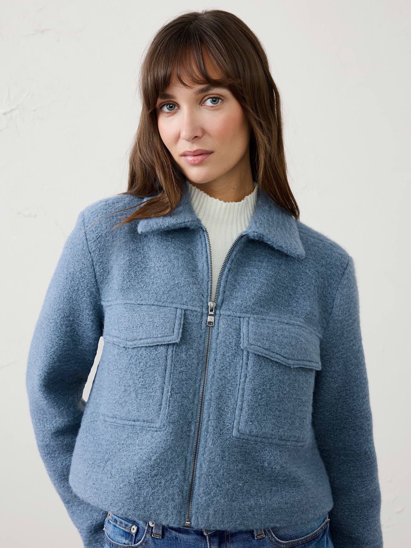 Image 6 of 6, Boucle Cropped Jacket