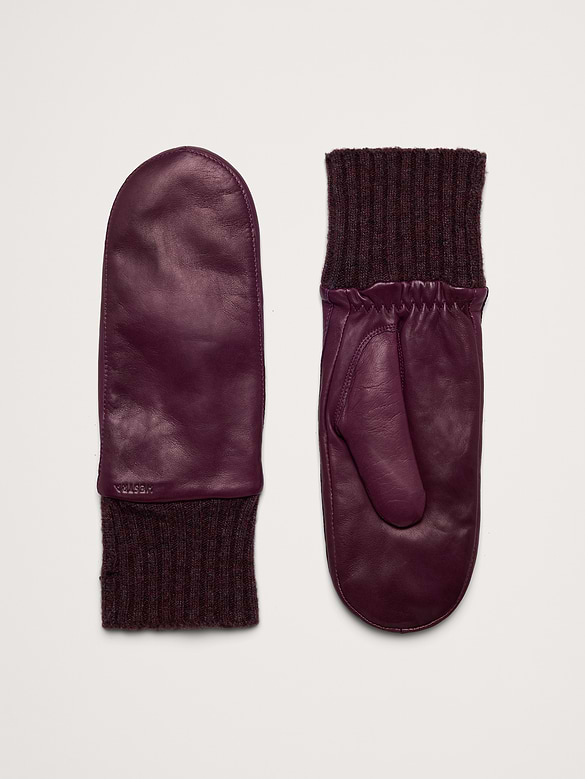 Boda Leather Mittens by Hestra