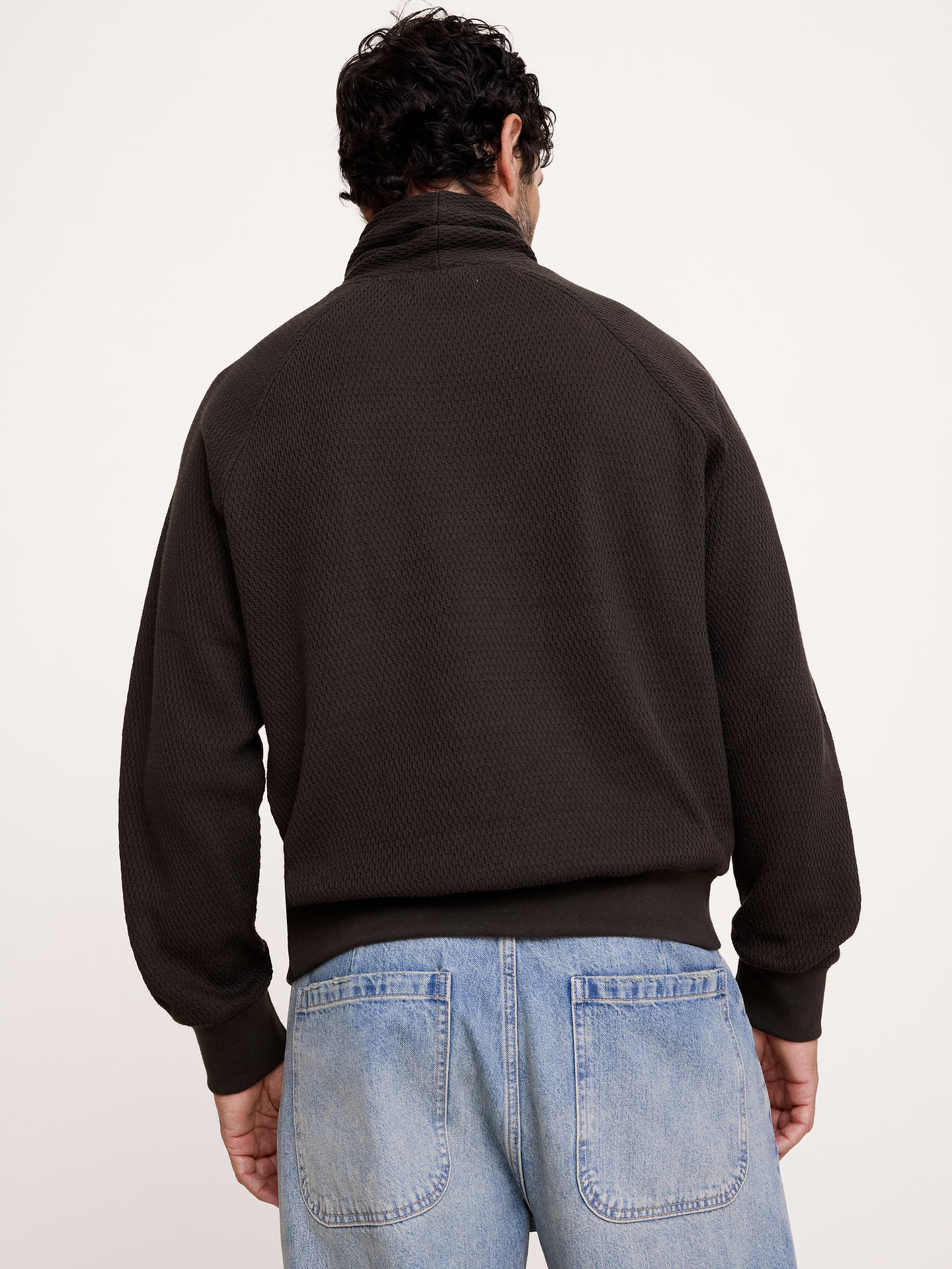 Image 2 of 5, Alpine Thermal Turtleneck Almond-Stitch T-Shirt