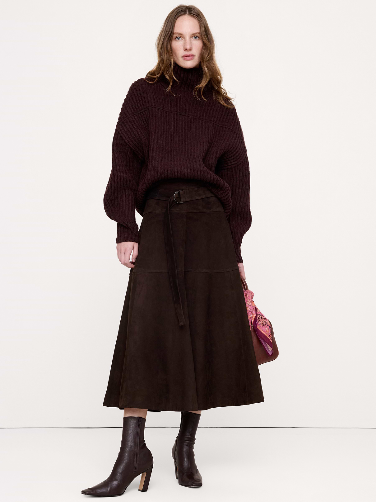 Italian Merino-Blend Mock-Neck Sweater