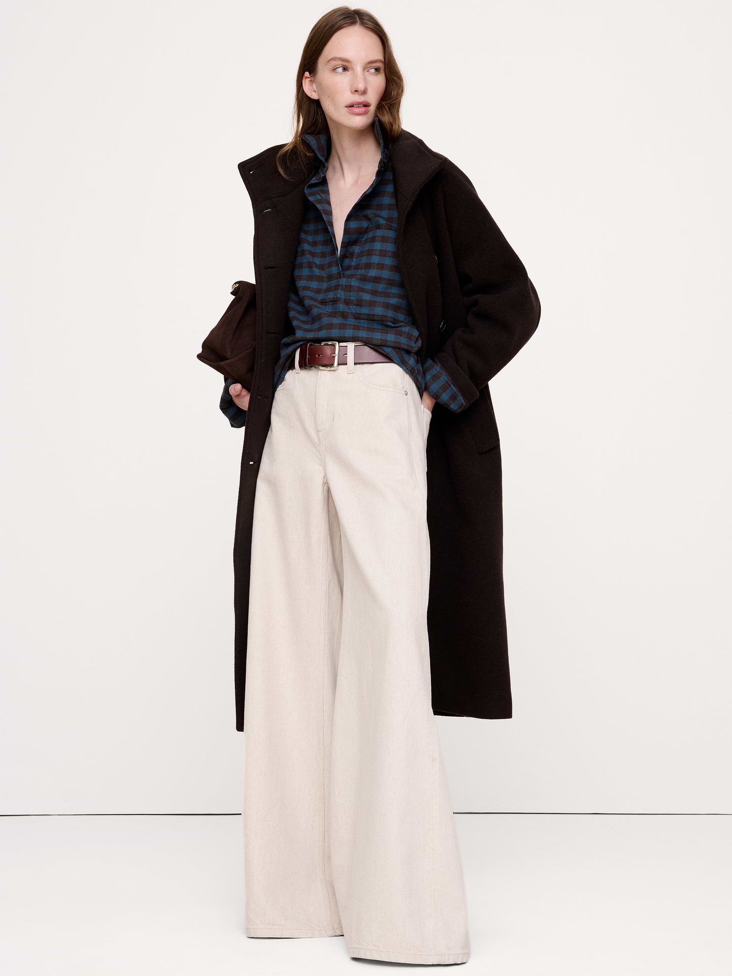 Image 3 of 3, Relaxed Cotton Popover Shirt