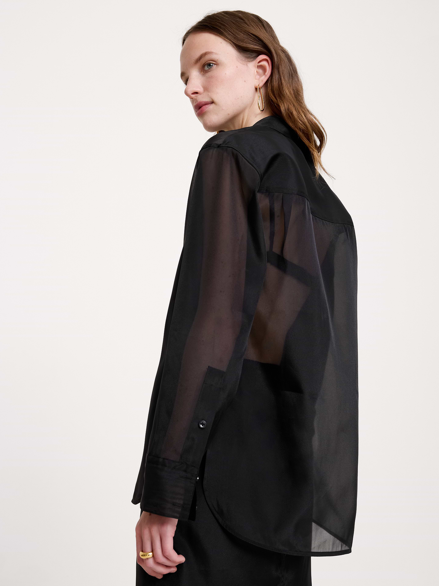 Image 7 of 8, Organza Tunic Shirt