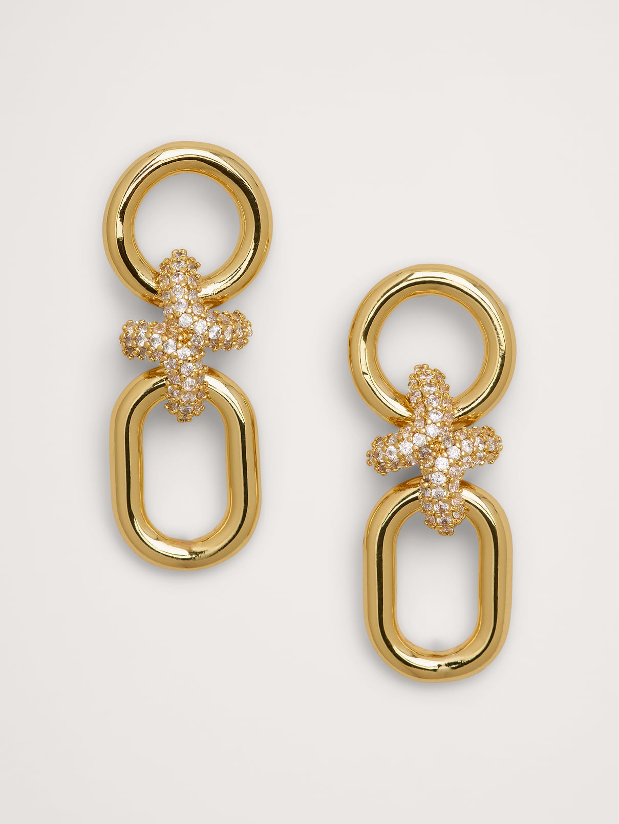 Pavé Link Earrings