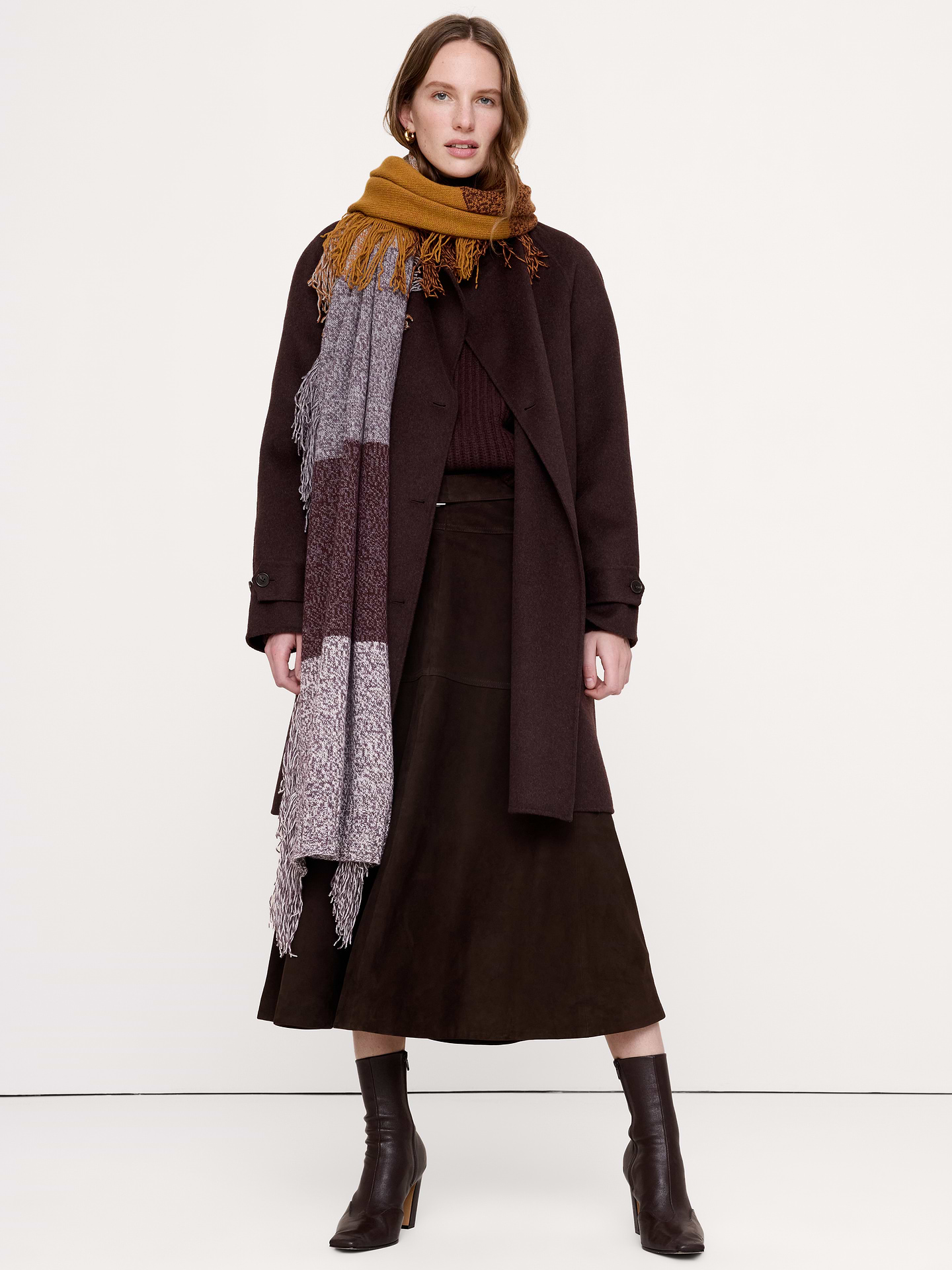 Image 2 of 3, Merino-Cotton Cape Scarf
