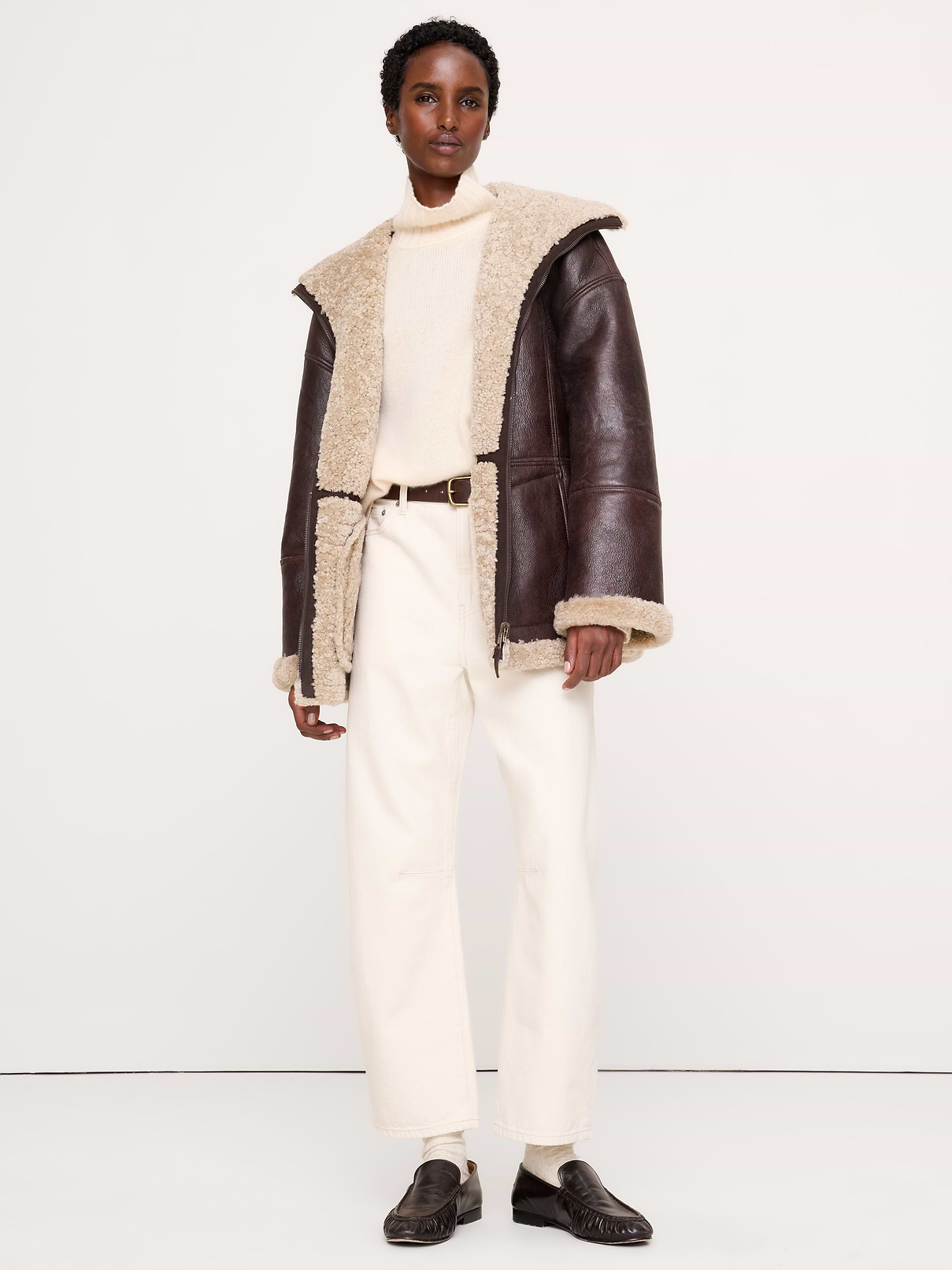 Reversible Shearling Coat