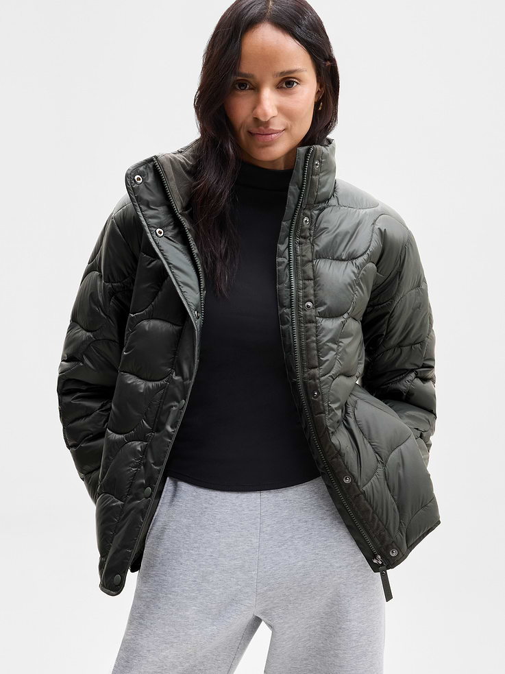 Image 1 of 6, FOR: Commuting, work, and travel, FEEL: Smooth and sleek with lightweight insulation that delivers just-right warmth, FAVE: High collar for added warmth, Product #1174540