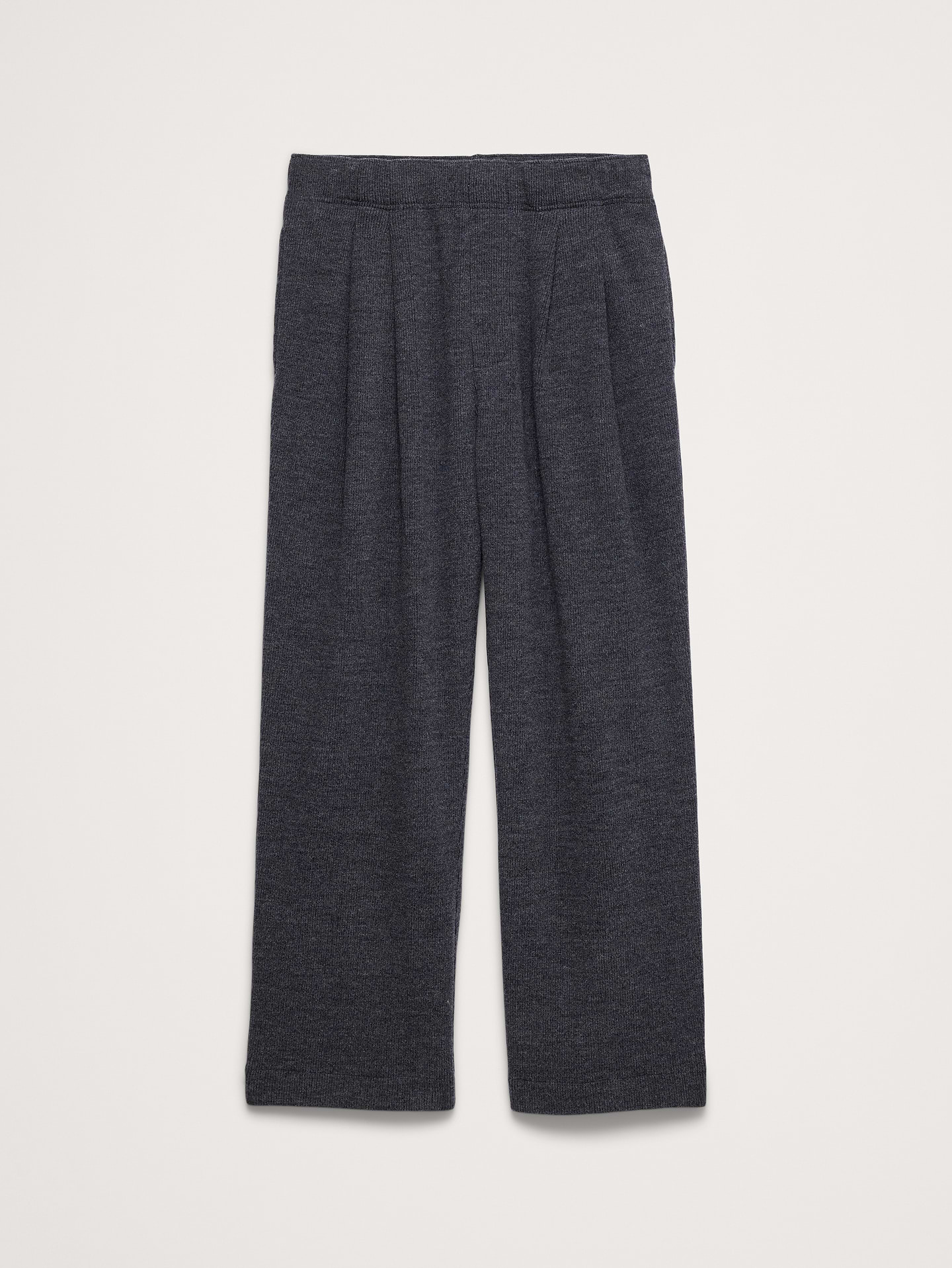 Image 5 of 5, Relaxed Wool-Blend Pull-On Puddle Pant