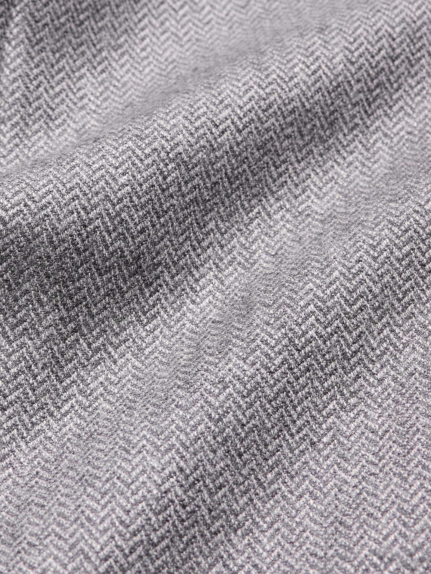 Image 6 de 6, Pantalon habillé classique fuselé en laine et coton à chevrons