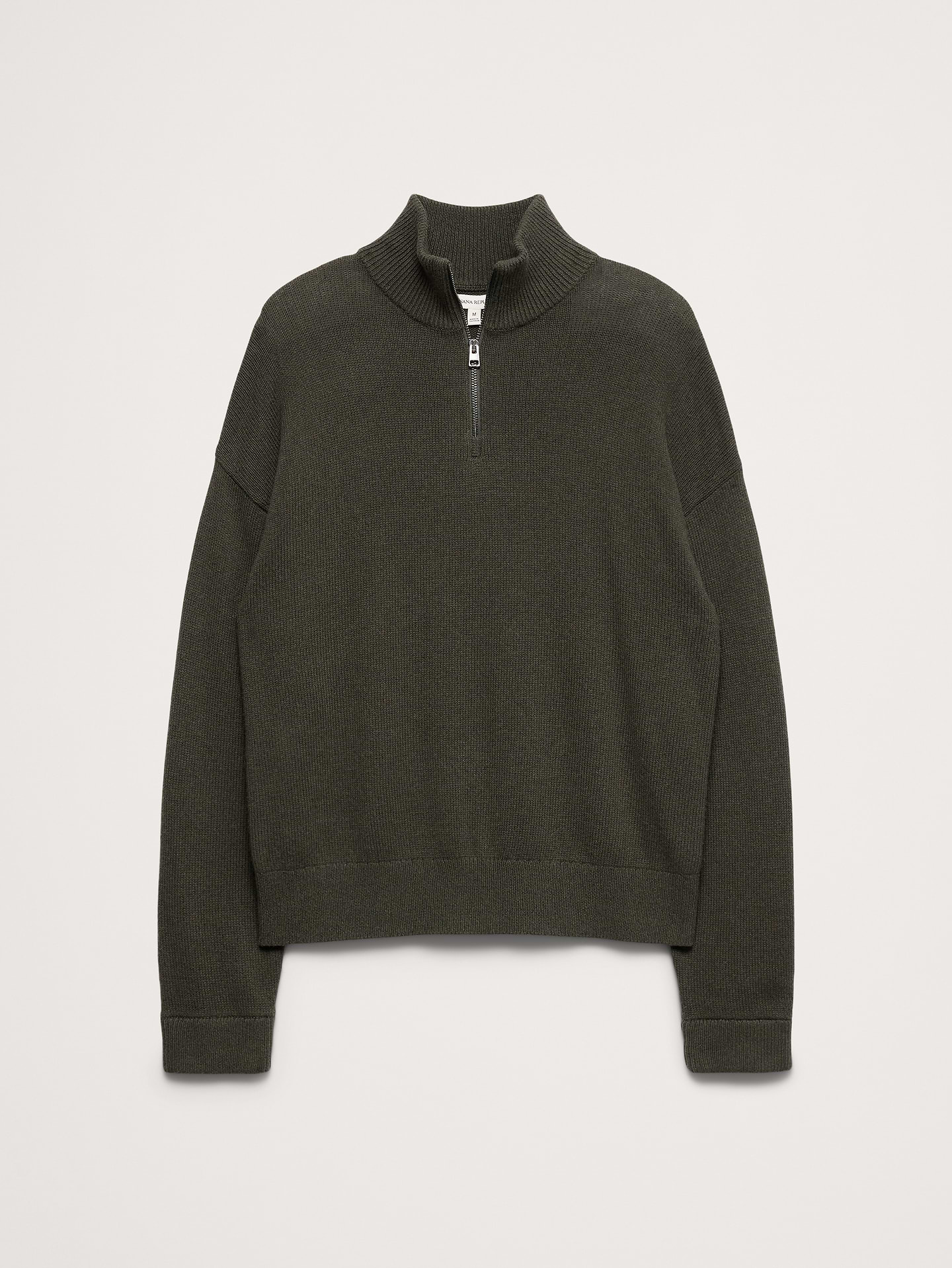 Image 6 of 6, Italian Cotton-Cashmere Quarter-Zip Sweater