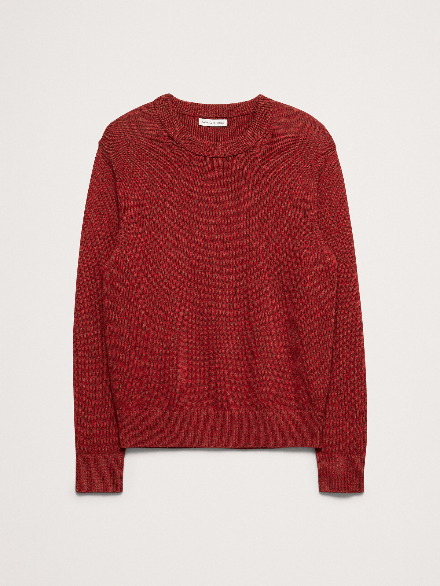 Image 4 of 8, Marled Italian Cotton-Cashmere Crew-Neck Sweater