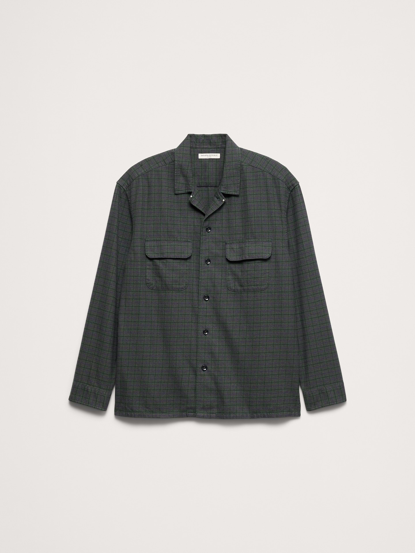 Image 4 of 8, Relaxed-Fit Textured Flannel Shirt
