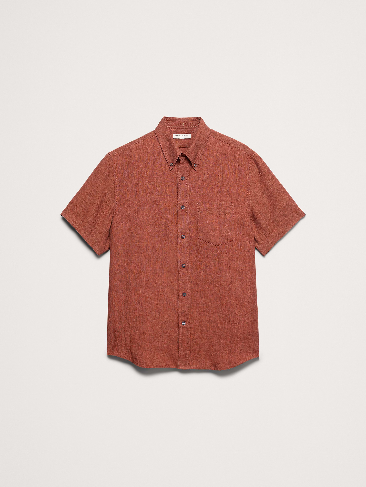 Image 4 de 8, Chemise standard à manches courtes en lin