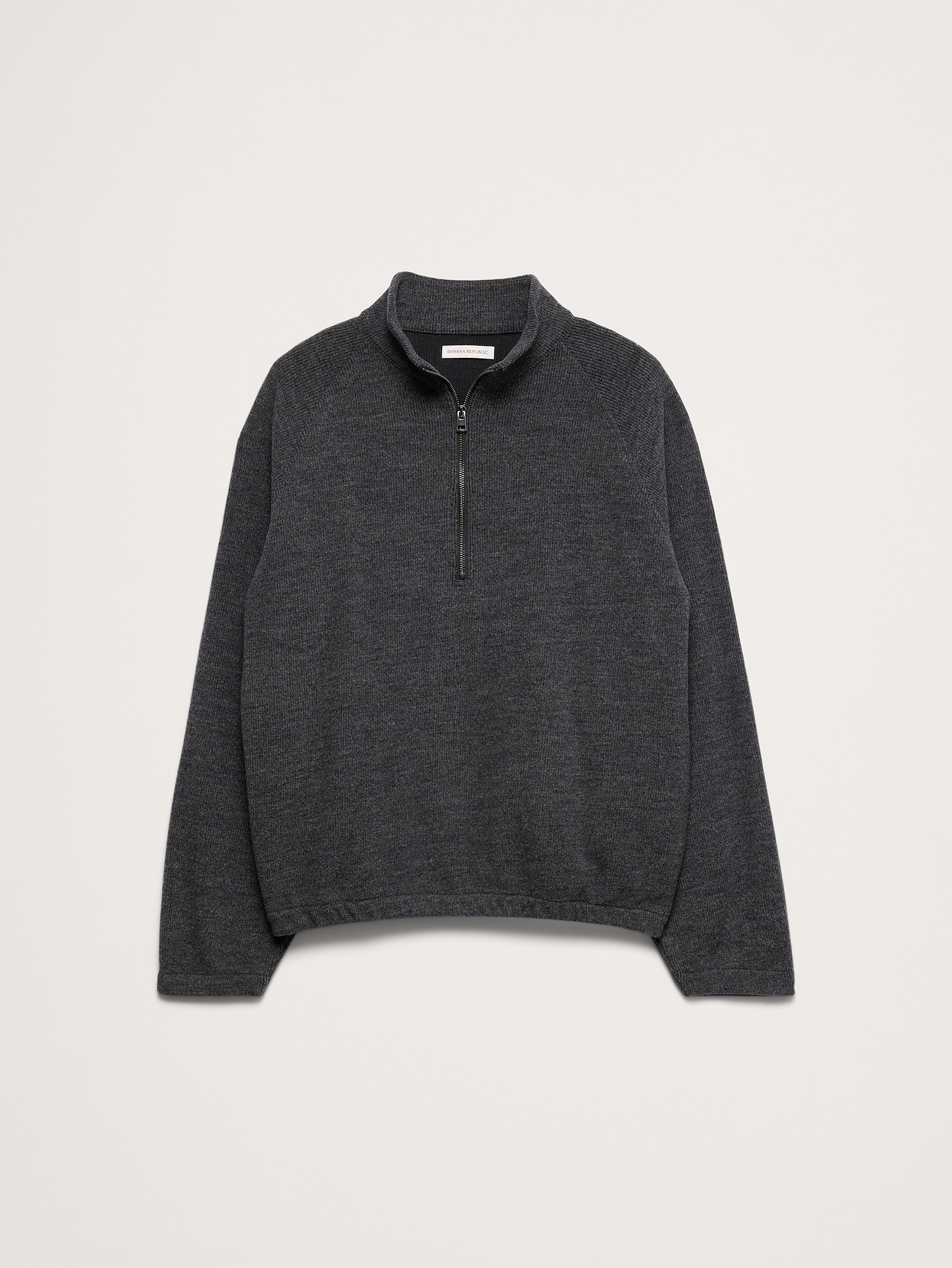 Image 5 of 5, Wool-Cotton Blend Quarter-Zip Sweater