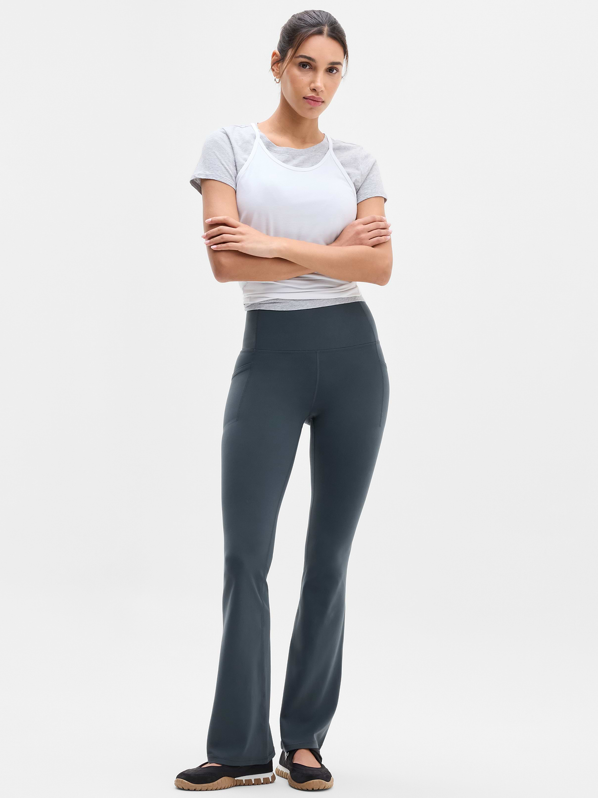 Image 1 of 3, FOR: Yoga or studio practice, FEEL: Powervita fabric is buttery soft with support that feels like a gentle hug, FAVE: Bonded side stash pockets to store your essentials, Made with our customer-favorite, second-skin Powervita fabric, our yoga leggings/pants are designed for your ultimate distraction-free practice, Product #1174492