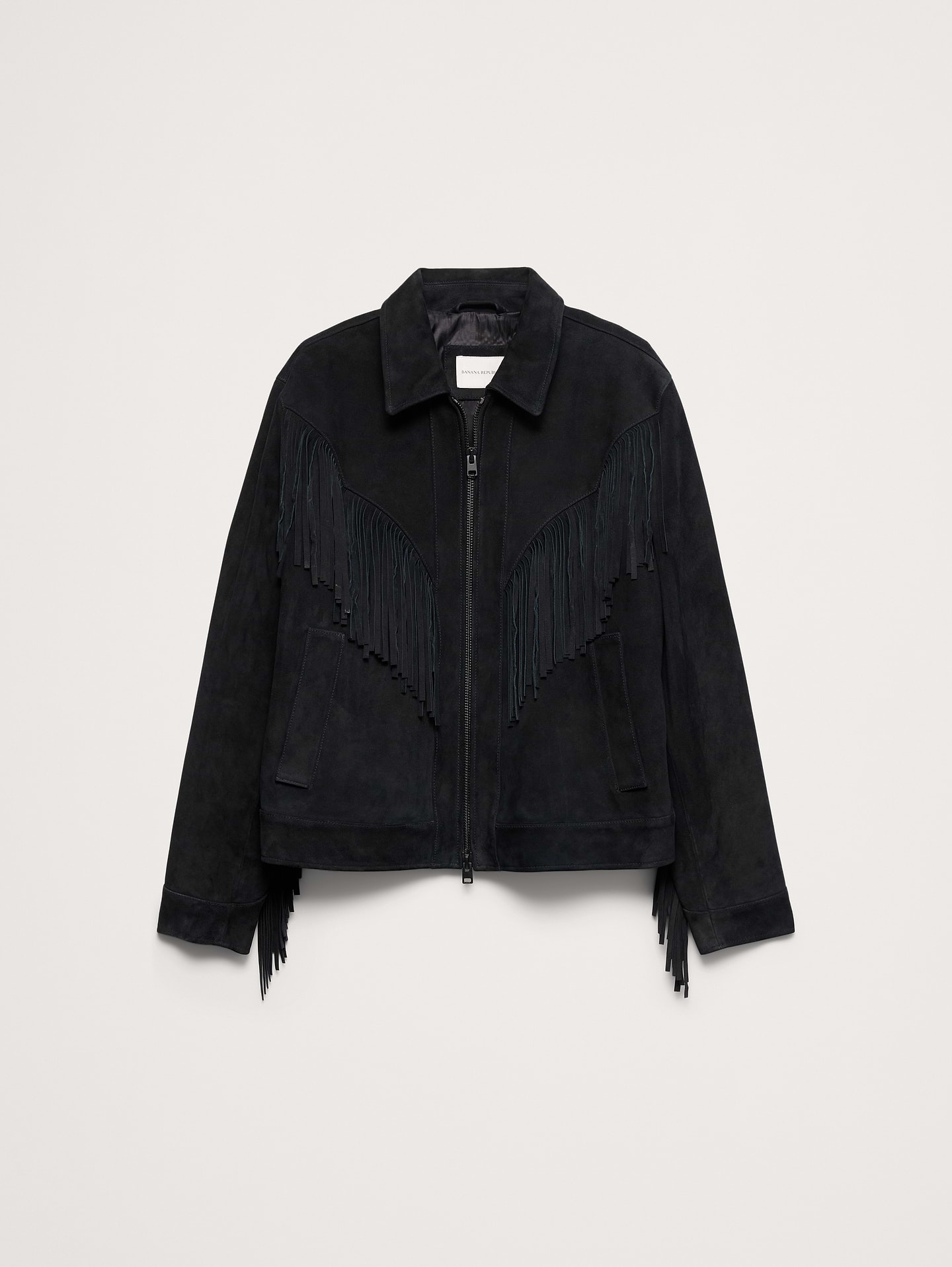 Image 4 de 6, Veste western en suède à franges