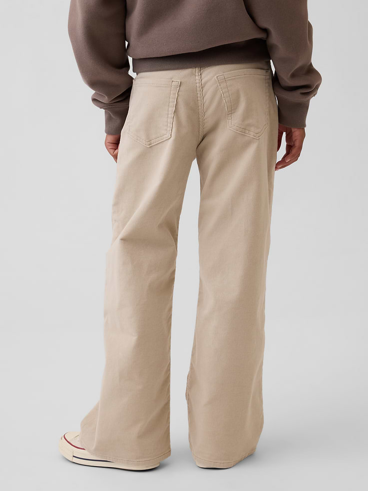 Image 4 of 6, Kids Low Rise Corduroy Stride Wide-Leg Jeans