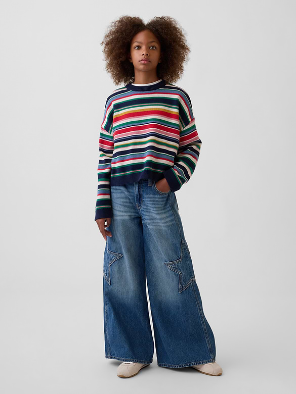 Kids Low Rise Star Baggy Jeans