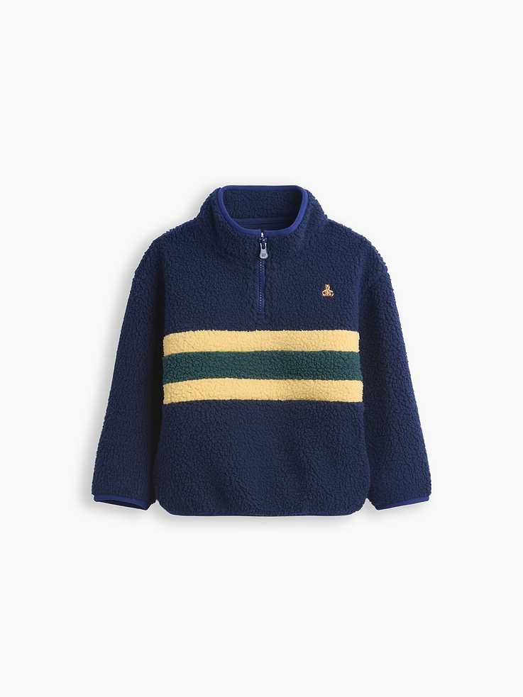Image 2 of 4, Baby & Toddler Sherpa Quarter-Zip Pullover