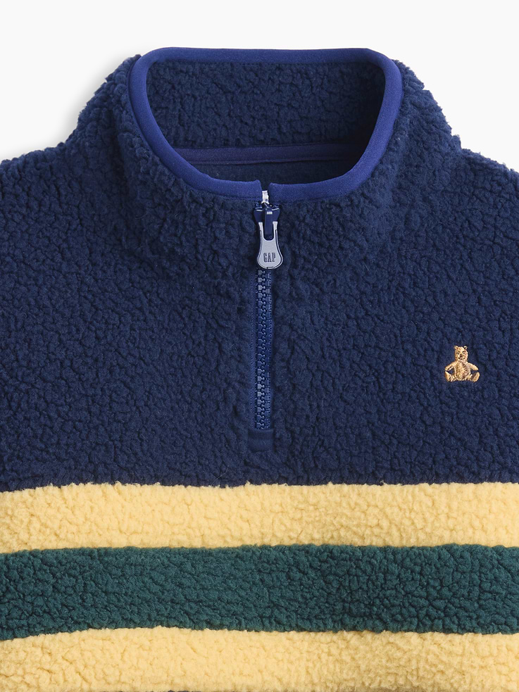 Image 4 of 4, Baby & Toddler Sherpa Quarter-Zip Pullover