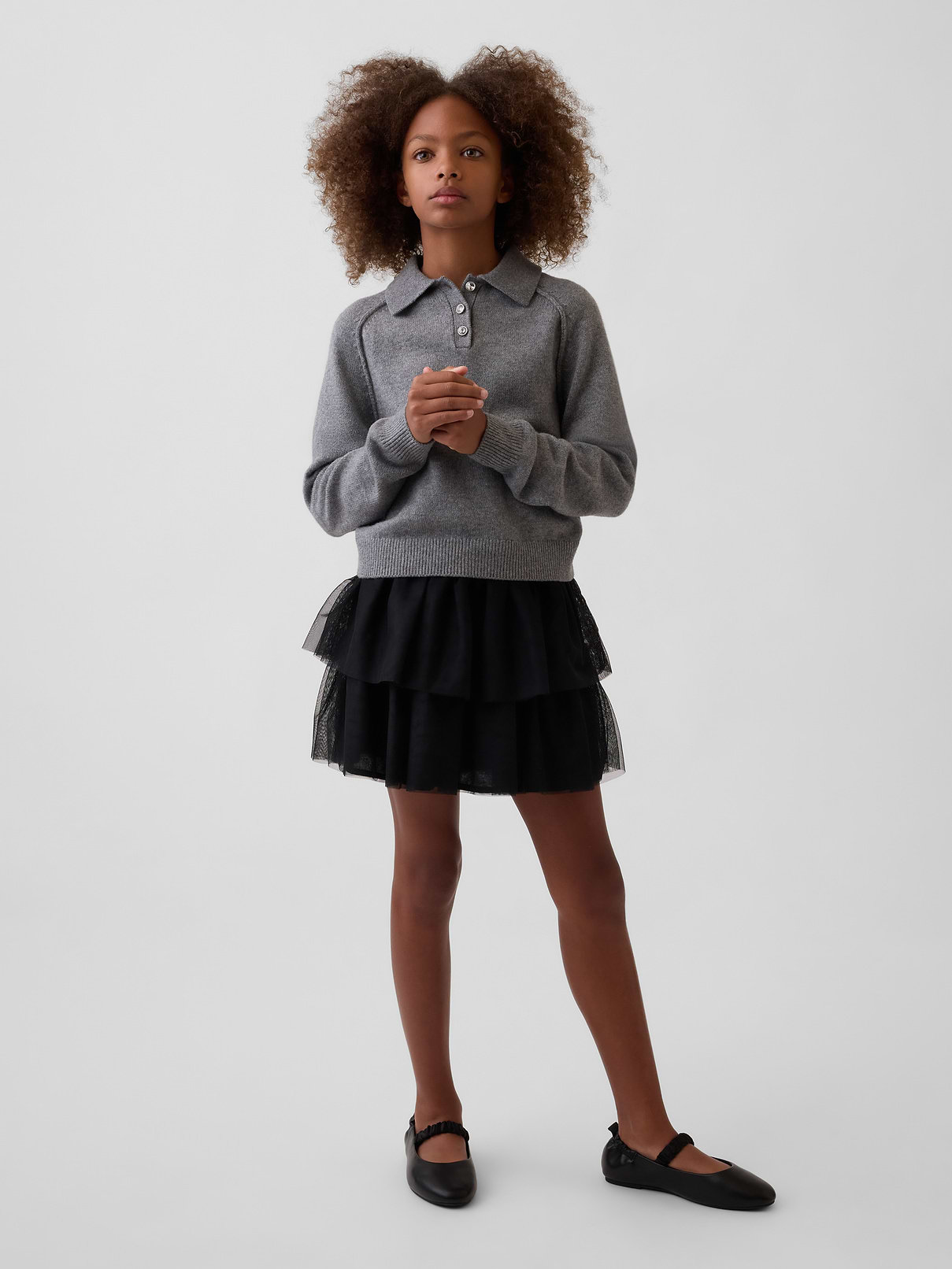 Kids Tulle Tiered Skirt