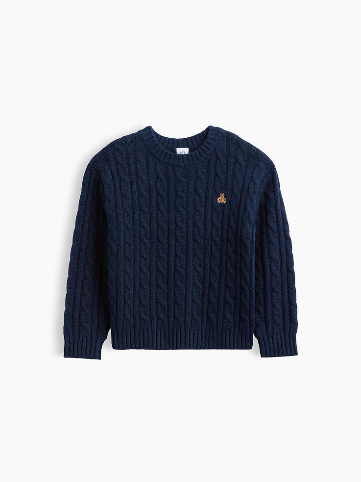 Image 3 of 5, Baby & Toddler CashSoft Cable-Knit Sweater