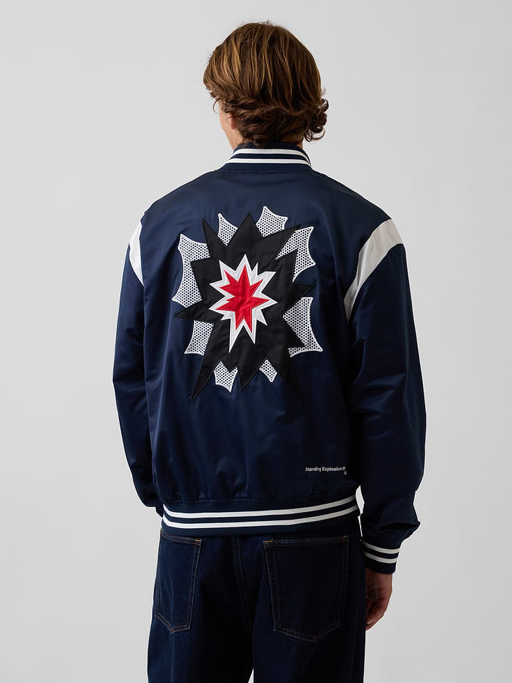 Image 2 of 10, Gap | Lichtenstein | Whitney | Standing Explosion Varsity Jacket
