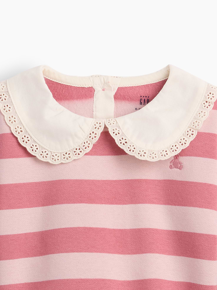 Image 3 of 3, Baby VintageSoft Lace-Collar Sweat Set
