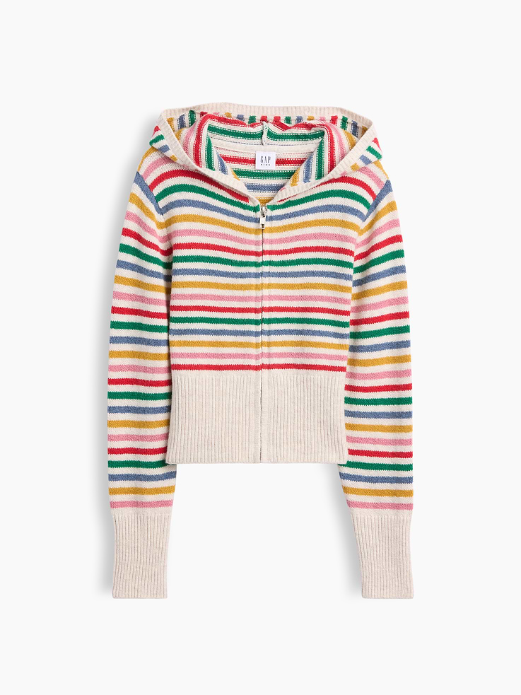 Image 2 de 5, Veste à capuchon en tricot Effet cachemire pour Enfant