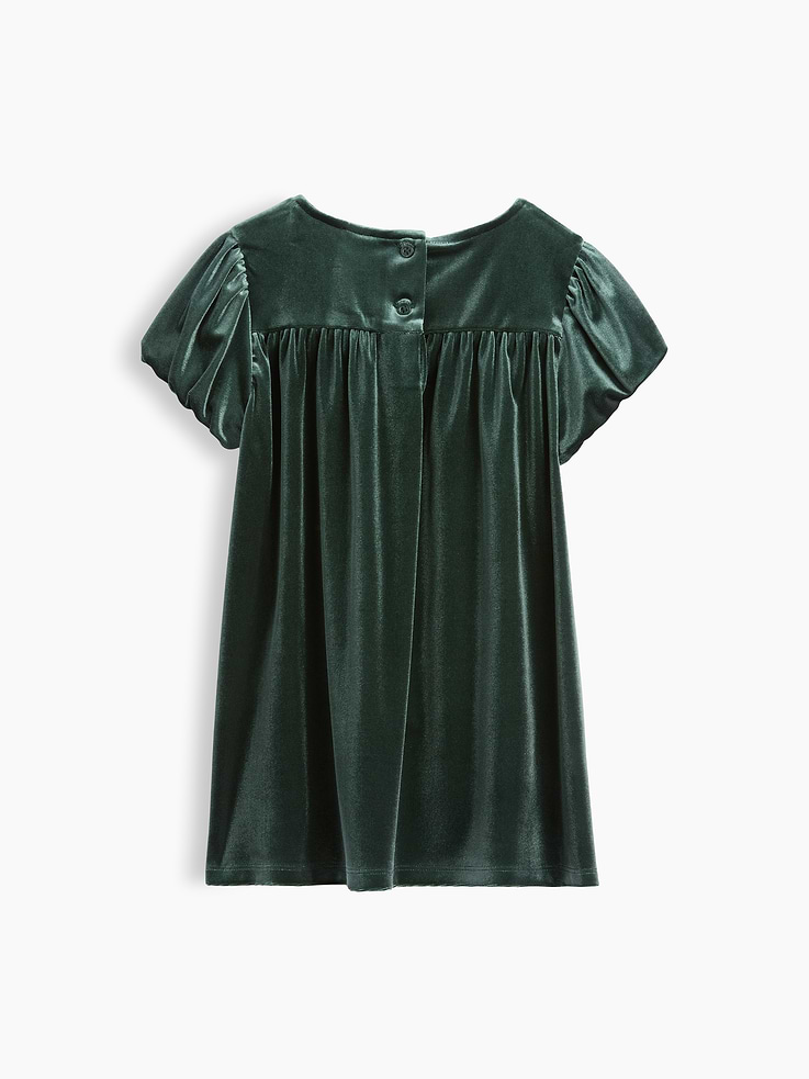 Image 3 of 4, Baby & Toddler Velour Bow Dress