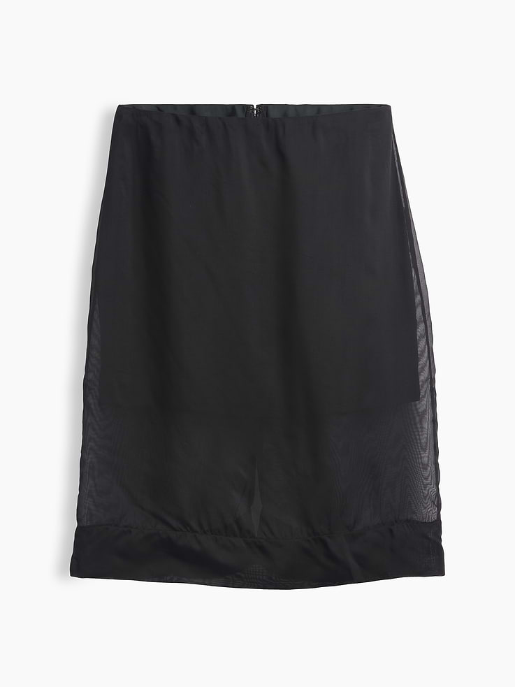 Image 2 of 2, Sheer Organza Knee-Length Skirt