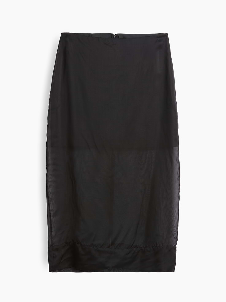 Image 2 of 2, Sheer Organza Maxi Skirt
