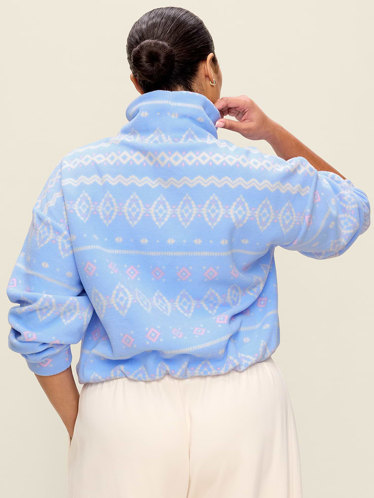 Image 7 of 7, Performance Fleece Bubble-Hem Popover