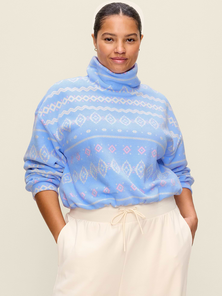 Image 6 of 7, Performance Fleece Bubble-Hem Popover