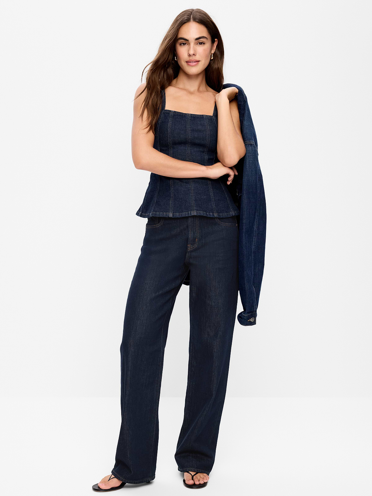 Low-Rise Loose Jeans