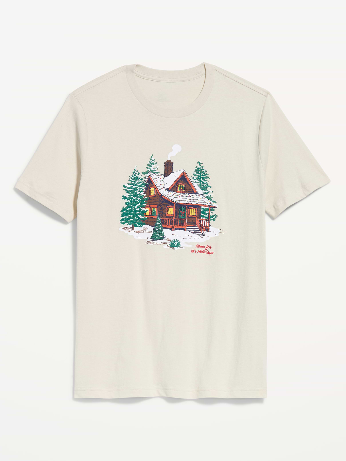 Image 1 of 2, rib-knit crew neck, short sleeves, graphic varies by color, Product #909612