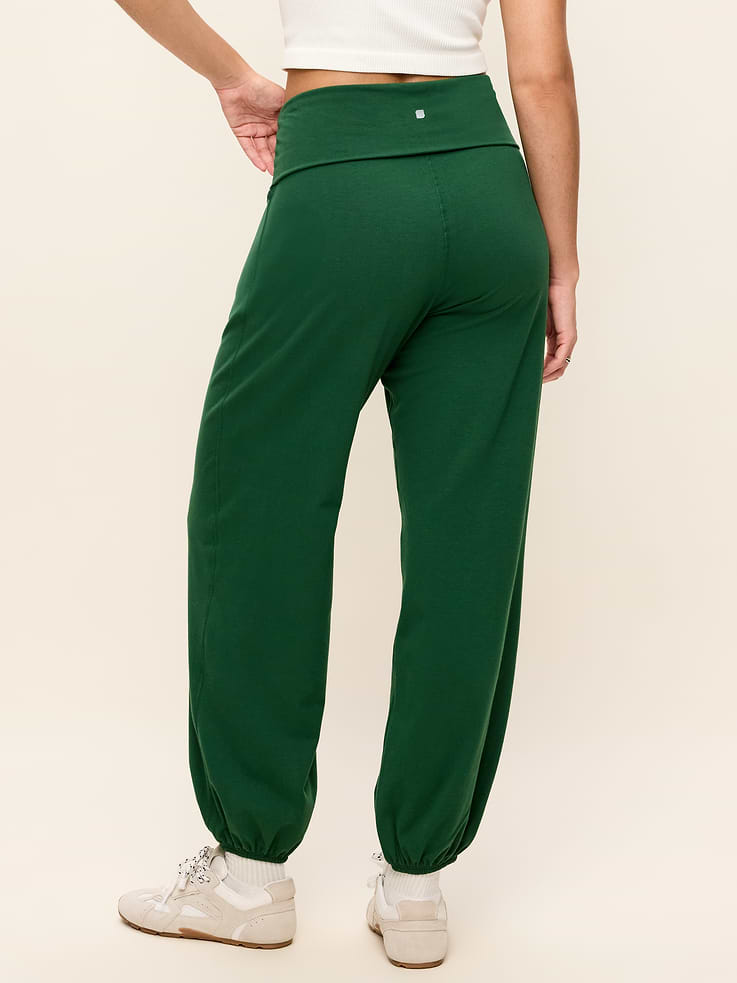 Image 8 of 10, Fold-Over Waist Fitted Joggers