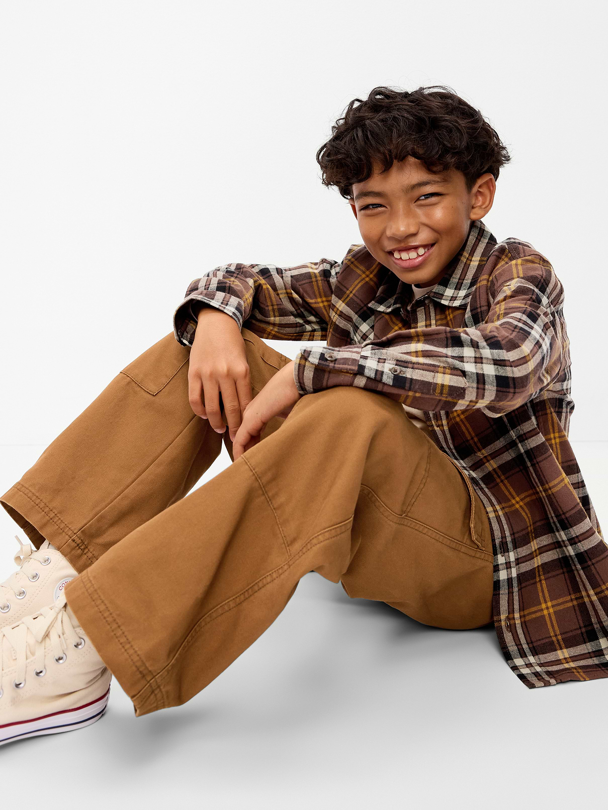 Image 3 of 4, Baggy Cargo Canvas Pants for Boys