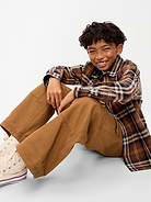 Image 3 of 4, Baggy Cargo Canvas Pants for Boys