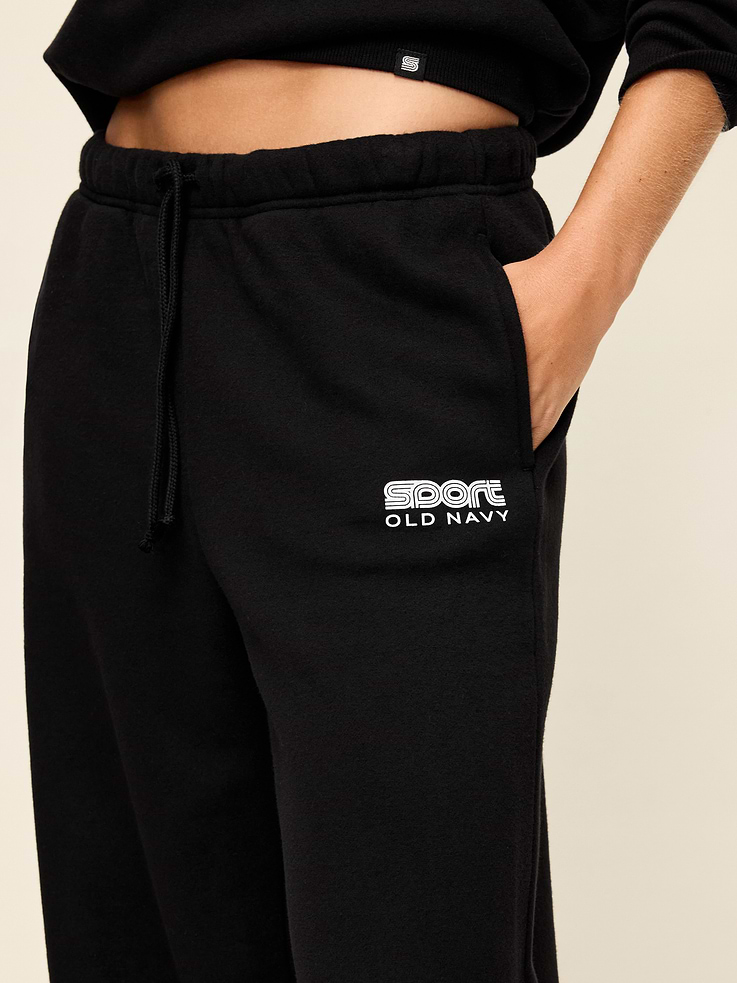 Image 5 of 7, High-Waisted Baseline Fleece Wide-Leg Sweatpants