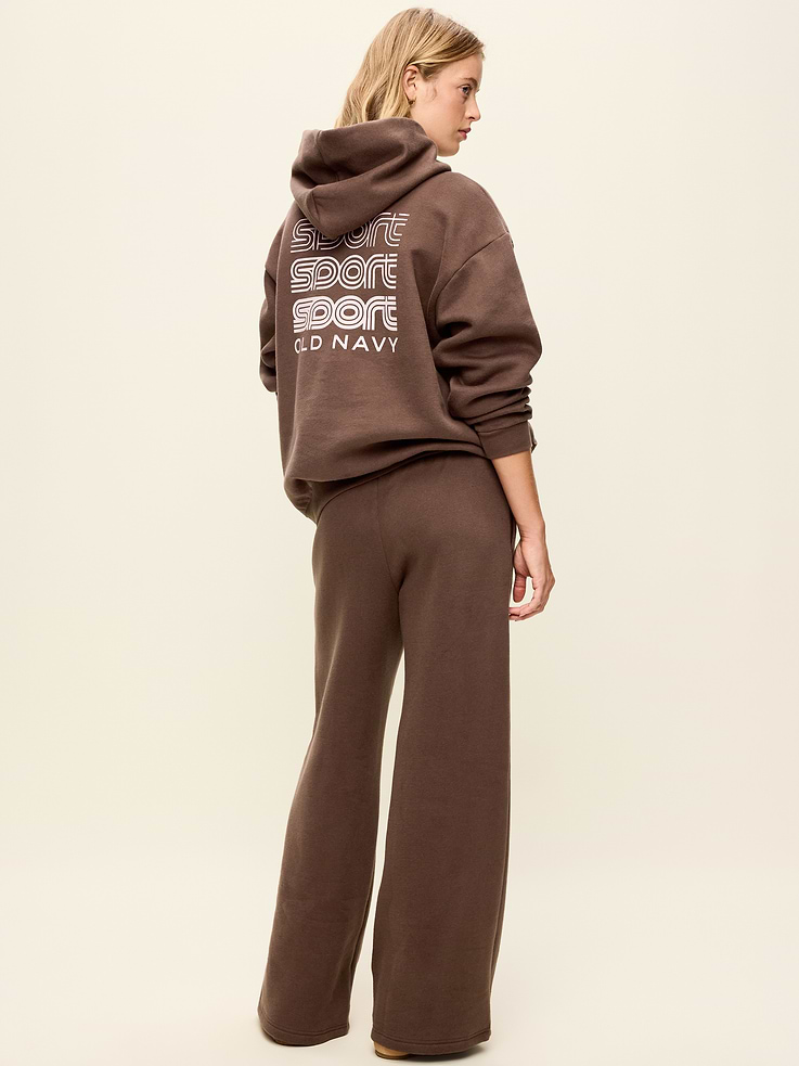 Image 3 of 6, Mid-Rise Baseline Fleece Wide-Leg Sweatpants