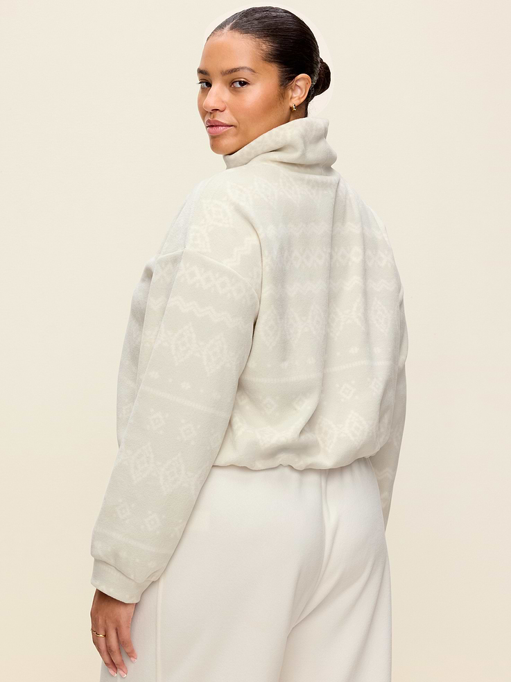 Image 5 of 6, Performance Fleece Bubble-Hem Popover