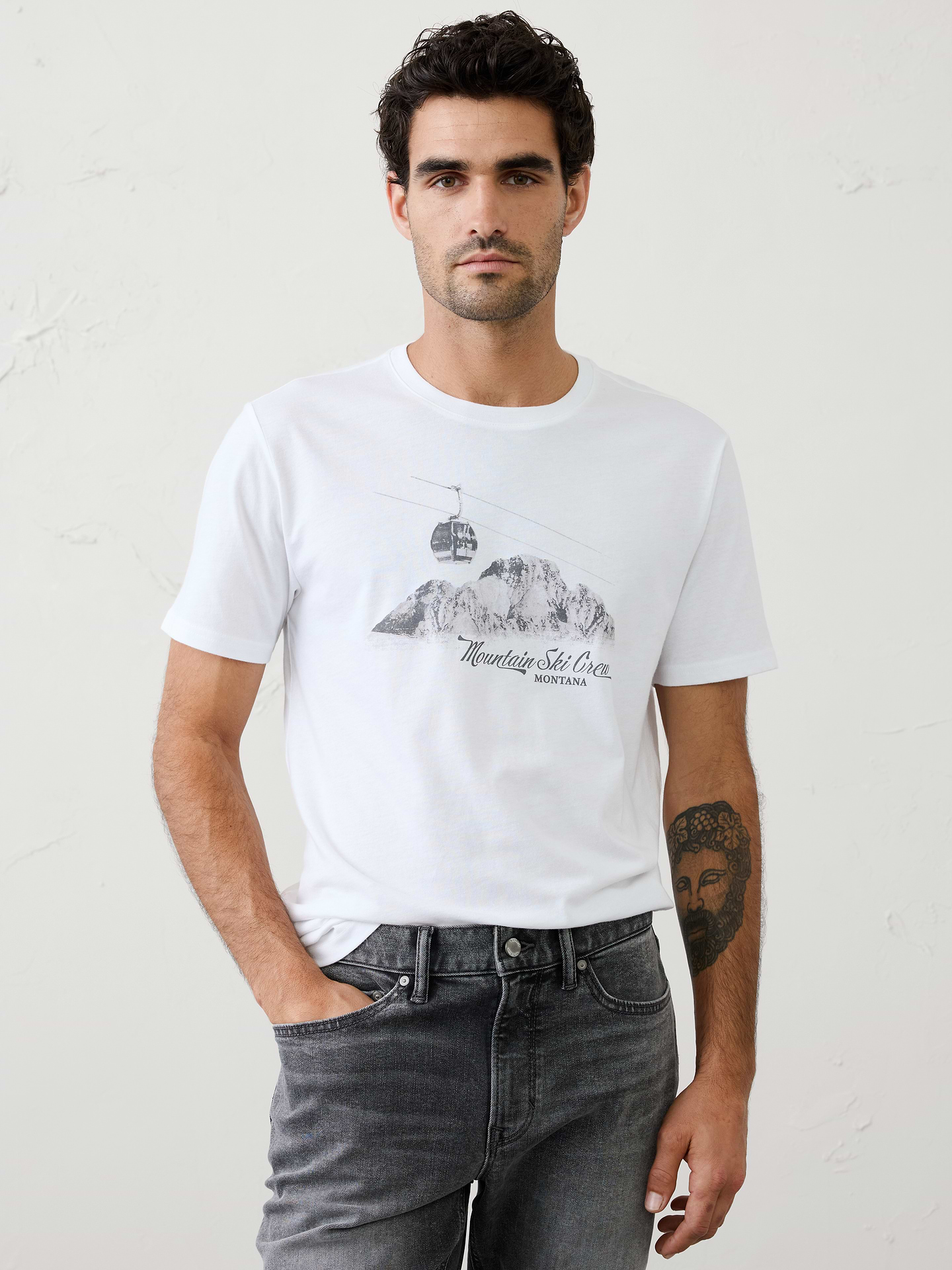 Image 1 of 8, Crew neck. Short sleeves., Made exclusively for Banana Republic Factory., Product #1181266