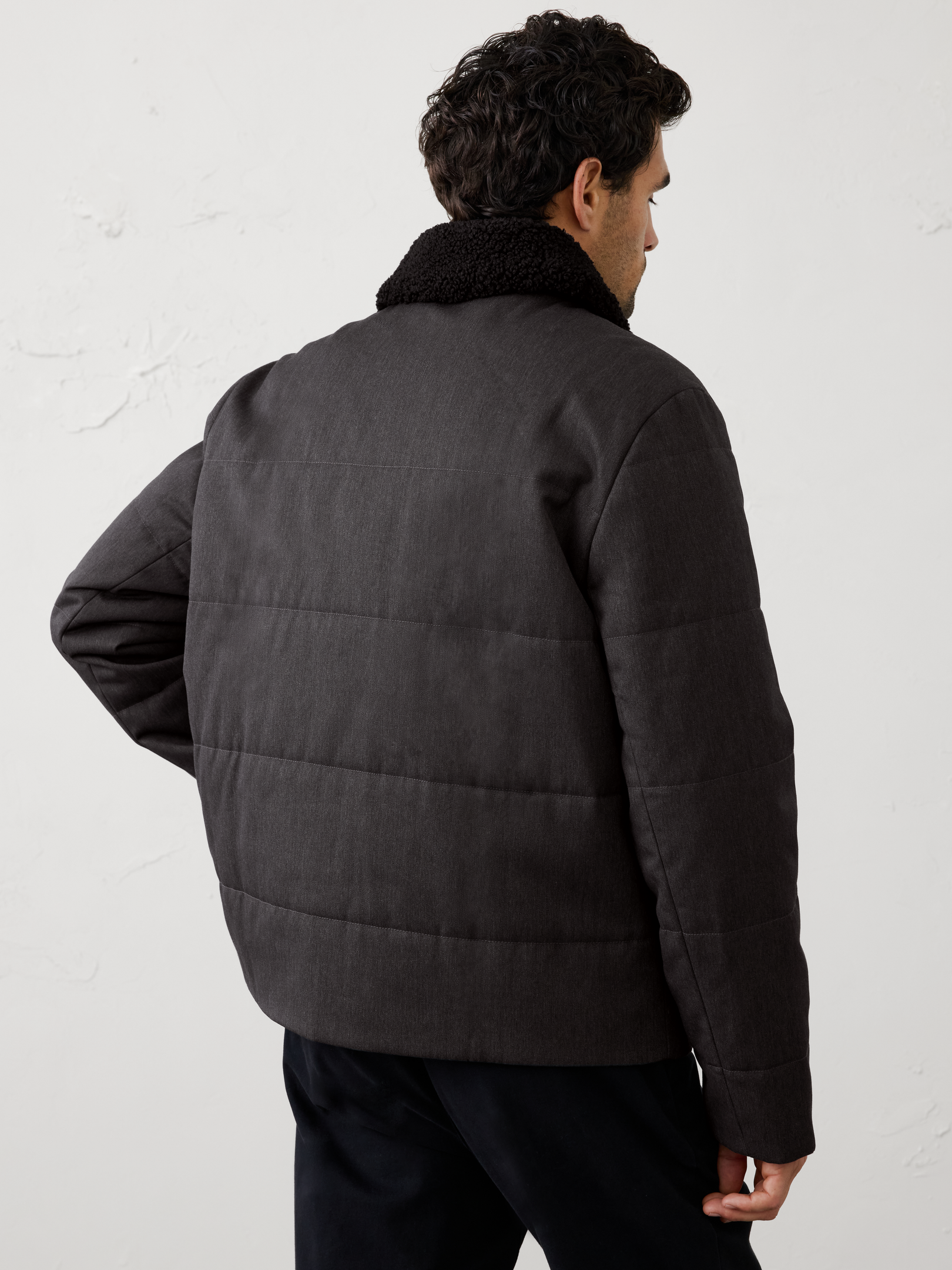 Image 2 of 3, Sherpa Collar Puffer Jacket