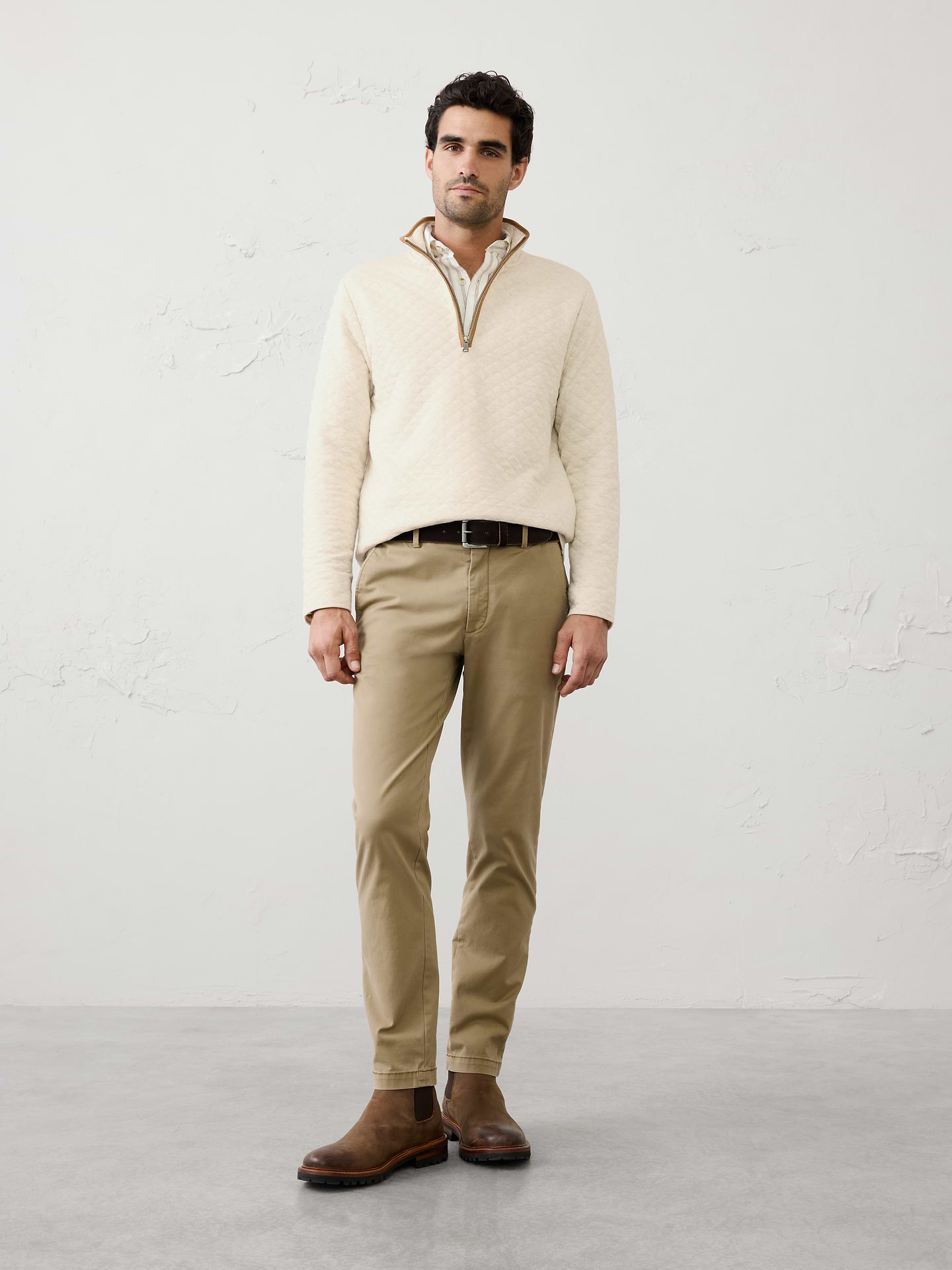 Image 3 of 3, Diamond Quilted Quarter-Zip Pullover