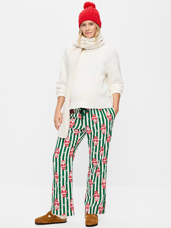 Maternity Printed Flannel Pajama Pants