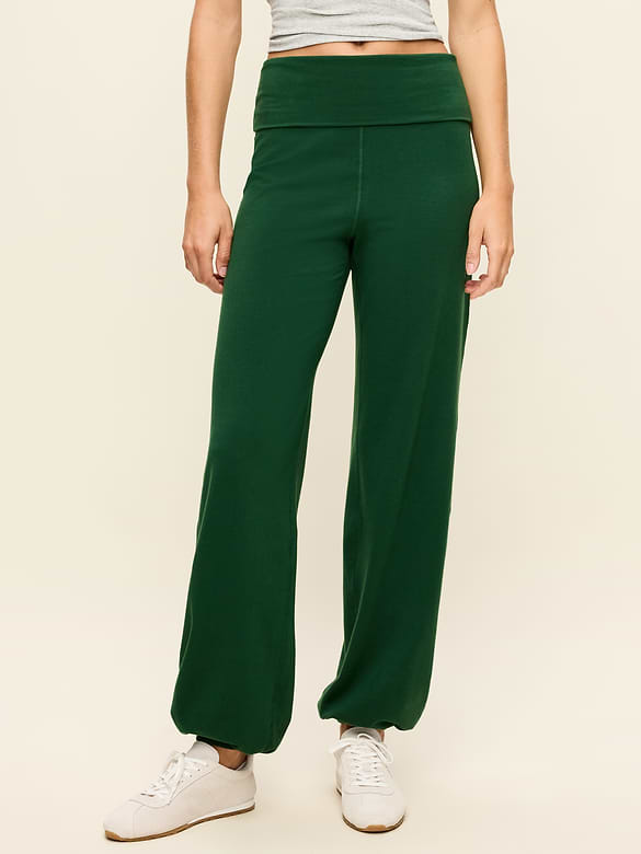 Fold-Over Waist Fitted Joggers