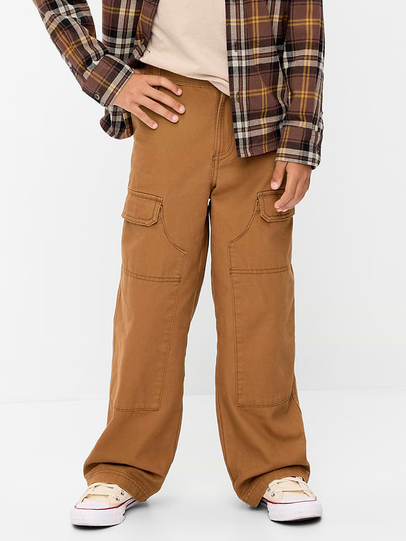 Baggy Cargo Canvas Pants for Boys