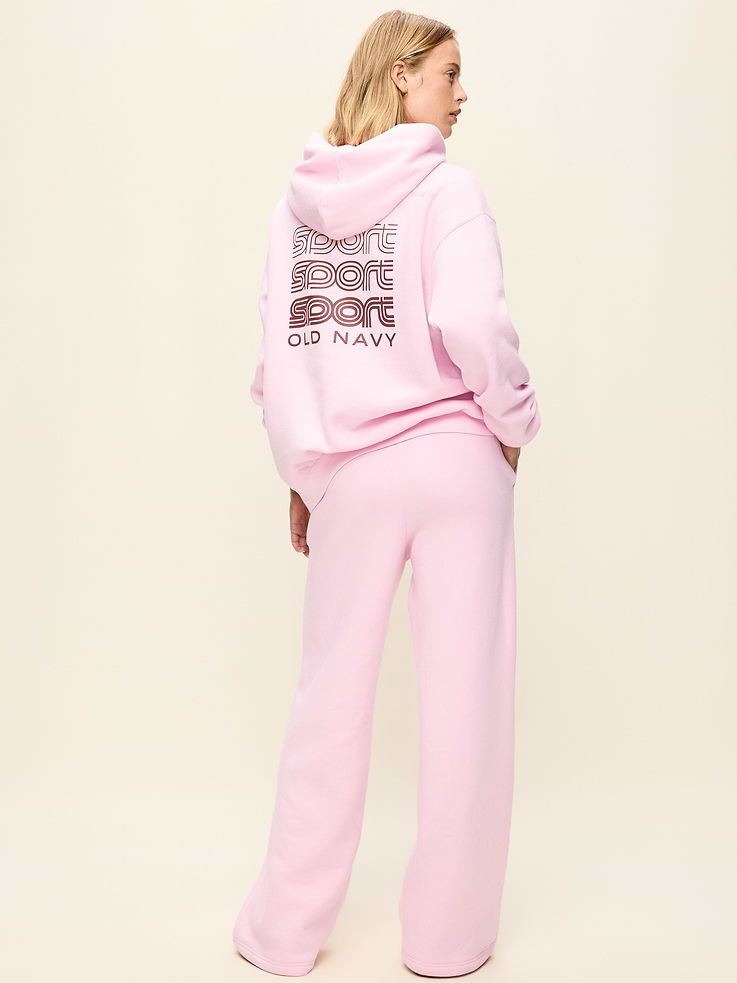 Image 3 of 7, Mid-Rise Baseline Fleece Wide-Leg Sweatpants