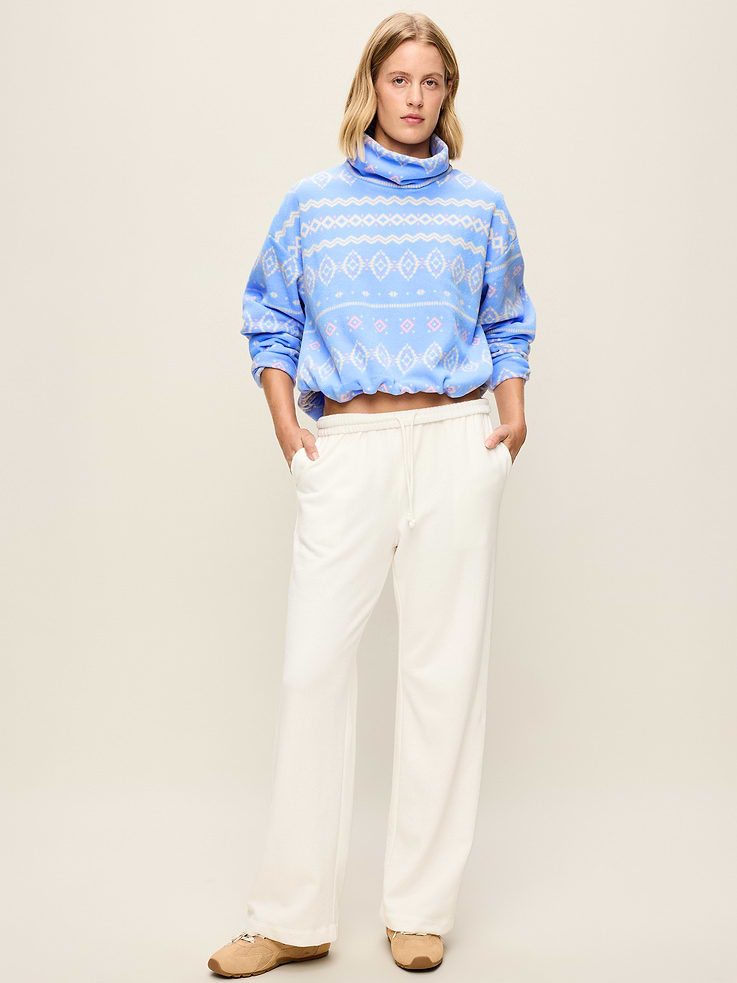 Image 3 of 7, Performance Fleece Bubble-Hem Popover